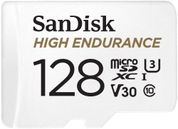 SANDISK HIGH ENDURANCE MICROSDHC CARD SQQNR 128G UHS-I C10 U3 V30 100MB/S R 40MB/S W SD ADAPTOR (FFCSAN128GSQQNR1)