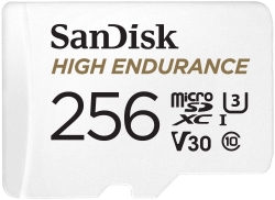 SANDISK HIGH ENDURANCE MICROSDHC CARD SQQNR 256G UHS-I C10 U3 V30 100MB/S R 40MB/S W SD ADAPTOR (FFCSAN256GSQQNR1)