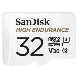 SANDISK HIGH ENDURANCE MICROSDHC CARD SQQNR 32G UHS-I C10 U3 V30 100MB/S R 40MB/S W SD ADAPTOR (FFCSAN32GSQQNR1)
