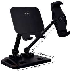 Universal and Adjustable Double Arm Stand Holder Black (MOBACCOTC3B)
