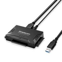Simplecom SA492 USB 3.0 to 2.5", 3.5", 5.25" SATA IDE Adapter with Power Supply (SA492)