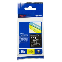 Brother 12mm White on Black TZE Tape TZE-335