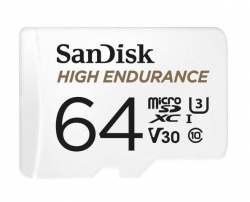 SanDisk 64GB High Endurance micro SDXC V30 u3 C10 UHS-1 100MB/s R 40MB/s W SD Adaptor SDSQQNR-064G-GN6IA