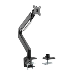 Brateck Single Monitor Heavy-Duty Gas Spring Aluminum Monitor Arm Fit Most 17'-35' Monitor Up to 10kg per screen LDT23-C012