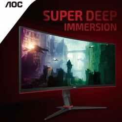 AOC CU34G2X 34' Curved 3440 x 1440 21:9, 1ms, HDR, Ultra Fast 144Hz Panel, Adaptive Sync Gaming Monitor