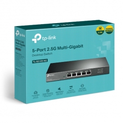 TP-Link Tl-Sg105-M2 5-Port 2.5G Desktop Switch, Up To 25G Switching Capacity, Connects 2.5G NAS/Server, 2.5G WiFi 6 Ap, 4K Video, Wall-Mountable, 5YW TL-SG105-M2