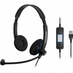 EPOS Sennheiser SC60 Binaural Wideband Office headset (1000551), integrated call control, USB connect,