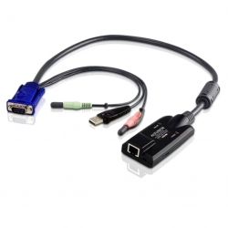 Aten KVM Cable Adapter with RJ45 to VGA, USB & Audio to suit KNxxxxV, KM0932 series (KA7176-AX)