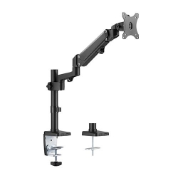 Brateck Single Monitor Heavy-Duty Aluminum Gas Spring Monitor Arm Fit Most 17' - 35' Monitors Up to12kg per screen VESA 75x75/100x100 (LDT47-C012N)
