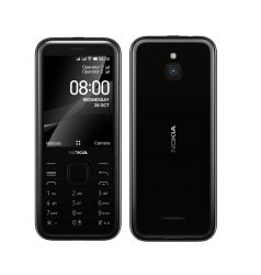 Nokia 8000 4G Black 2.8' Screen,4GB Memory, 512 MB RAM,  2MP Rear Camera, Dual SIM, 1500mAh Removeable Battery, WiFi Support (16LIOB21A14)