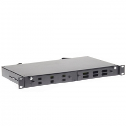 1RU 12/24 Port Rack Mount Fibre Optic Patch Panel FOBOT w/ Splice Cassette 015.004.0050