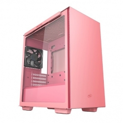 Deepcool MACUBE 110 Pink Minimalistic Micro-ATX Case, Magnetic Tempered Glass Panel, Removable Drive Cage, Adjustable GPU Holder, 1xPreinstalled Fan (R-MACUBE110-PRNGM1N-A-1)