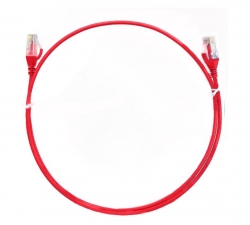 8ware CAT6 Ultra Thin Slim Cable 0.25m / 25cm - Red Color Premium RJ45 Ethernet Network LAN UTP Patch Cord 26AWG (CAT6THINRD-025)