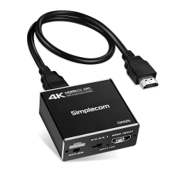 Simplecom CM425 HDMI 2.0 Audio Extractor Optical SPDIF + 3.5mm Stereo with ARC 4K@60Hz (CM425)