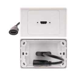 HDMI Horizontal Wall Plate with Dongle 016.004.0005
