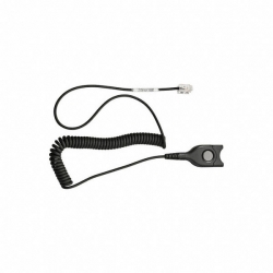 EPOS | Sennheiser Bottom cable: EasyDisconnect to Modular Plug - Coiled cable - wiring code 08 To be used for direct connection to some phones (1000838)