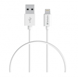 Verbatim Charge & Sync Lightning Cable 1m - White--Lightning to USB A (66581)