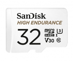 SanDisk 32GB High Endurance microSDHC Card SQQNR 2,500 Hrs UHS-I C10 U3 V30 100MB/s R 40MB/s W SD adaptor 2Y (SDSQQNR-032G-GN6IA)