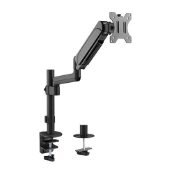 Brateck Single Monitor Pole-Mounted Gas Spring Monitor Arm Fit Most 17' - 32' Montor Up to 9Kg Per screen VESA 75x75/100x100 (LDT48-C012)