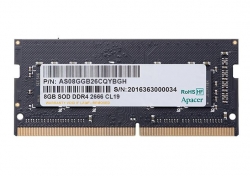 Apacer 8GB (1x8GB) DDR4 SODIMM 2666MHz CL19 Single Ranked Notebook Laptop Memory RAM (ES.08G2V.GNH)