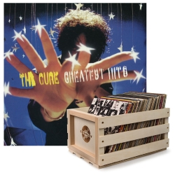 Crosley Record Storage Crate & THE CURE GREATEST HITS - DOUBLE VINYL ALBUM Bundle (UM-5715434-B)