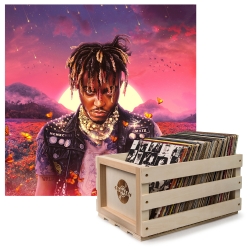 Crosley Record Storage Crate & JUICE WRLD LEGENDS NEVER DIE - DOUBLE VINYL ALBUM Bundle (UM-749607-B)