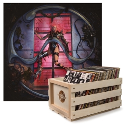 Crosley Record Storage Crate & LADY GAGA CHROMATICA - VINYL ALBUM Bundle (UM-878904-B)