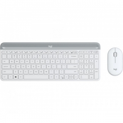 Logitech MK470 Slim Wireless Keyboard Mouse Combo Nano Receiver 1 Yr Warranty(L) --White (920-009183)