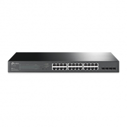 TP-Link TL-SG2428P JetStream 28-Port Gigabit Smart Switch 24-Port PoE+ Fanless 41.7Mpps Support Omada SDN, 802.1p CoS/DSCP QOS, Rack Mountable (TL-SG2428P)