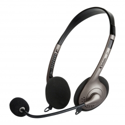 Verbatim Multimedia Headset with Boom Mic, Volume Control, USB - Graphite (66572)