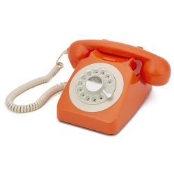 GPO 746 ROTARY TELEPHONE - ORANGE GPO-ROTY-ORG