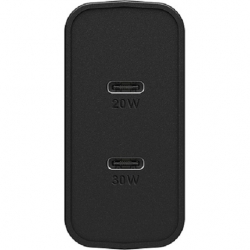 OtterBox 50W USB-C Fast Charge Dual Port Wall Charger - Black Shimmer 78-80354