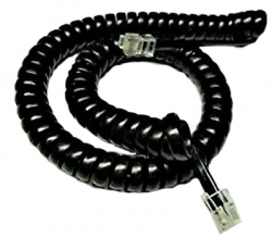 3m Handset Curly Cord | 4P4C BLACK 011.165.5802