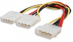 8ware Internal Power Molex Cable 20cm - 5.25' 4 pins Male to 2x 5.25' 4 pins Female 18AWG RoHS (8W-MOLEX-PWR)