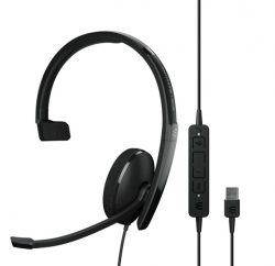 EPOS | Sennheiser ADAPT 130T USB II, On-ear, single-sided USB-A headset with in-line call control and foam earpad. Optimised for UC (1000899)