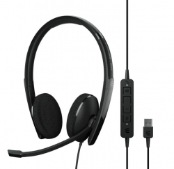 EPOS | Sennheiser ADAPT 160T USB II On-ear, double-sided USB-A headset with in-line call control and foam earpads. Certified for Microsoft Teams (1000901)
