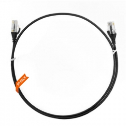 0.15m Cat 6 Ultra Thin LSZH Pack of 50 Ethernet Network Cable. Black 004.004.2000.50PACK