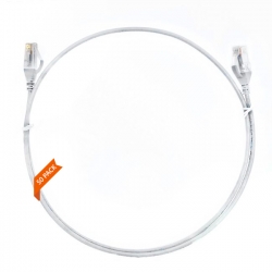 0.75m Cat 6 Ultra Thin LSZH Pack of 50 Ethernet Network Cable. White 004.004.3016.50PACK