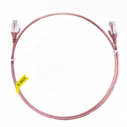 2.5m Cat 6 Ultra Thin LSZH Pack of 10 Ethernet Network Cable. Pink 004.004.7017.10PACK