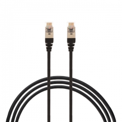 2m Cat 6A RJ45 S/FTP THIN LSZH 30 AWG Pack of 10 Network Cable. Black 004.300.2005.10PACK