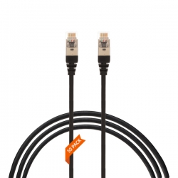 2m Cat 6A RJ45 S/FTP THIN LSZH 30 AWG Pack of 50 Network Cable. Black 004.300.2005.50PACK