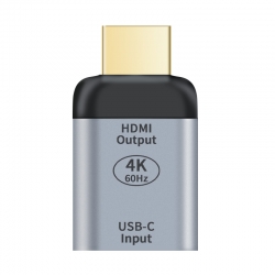 Astrotek USB-C to HDMI Female to Male Adapter support 4K@60Hz Aluminum shell Gold plating for Windows Android Mac OS AT-HDMIUSBC-MF