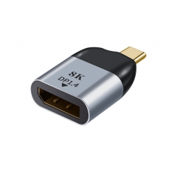 Astrotek USB-C to DP DP DisplayPort Male to Female Adapter support 8K@60Hz 4K@60Hz Aluminum shell Gold plating for Windows Android Mac OS AT-USBCDP-MF