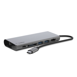 Belkin USB-C Multimedia Hub - Grey F4U092btSGY