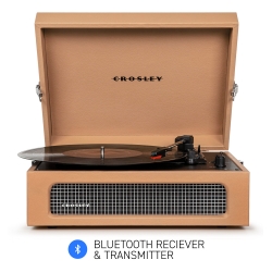 Crosley Voyager Tan - Bluetooth Portable Turntable CRIW8017B-TA4
