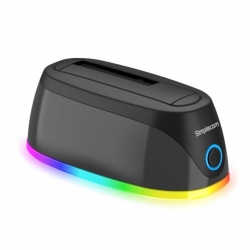 Simplecom SD336 USB 3.0 Docking Station for 2.5' and 3.5' SATA Drive with RGB Lighting