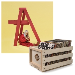 Crosley Record Storage Crate & Billie Eilish - Dont Smile At Me - Vinyl Album Bundle UM-5791948-B