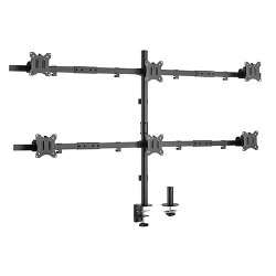Brateck Pole Mount Six-Screen Monitor Mount Fit Most 17'-32' Monitors, Up to 7kg per screen VESA 75x75/100x100 LDT57-C06