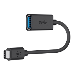 Belkin 3.0 USB-C to USB-A Adapter (USB-C Adapter) Black F2CU036btBLK