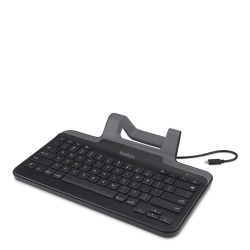 Belkin Wired iPad Keyboard with stand (LTG connector) Black B2B130